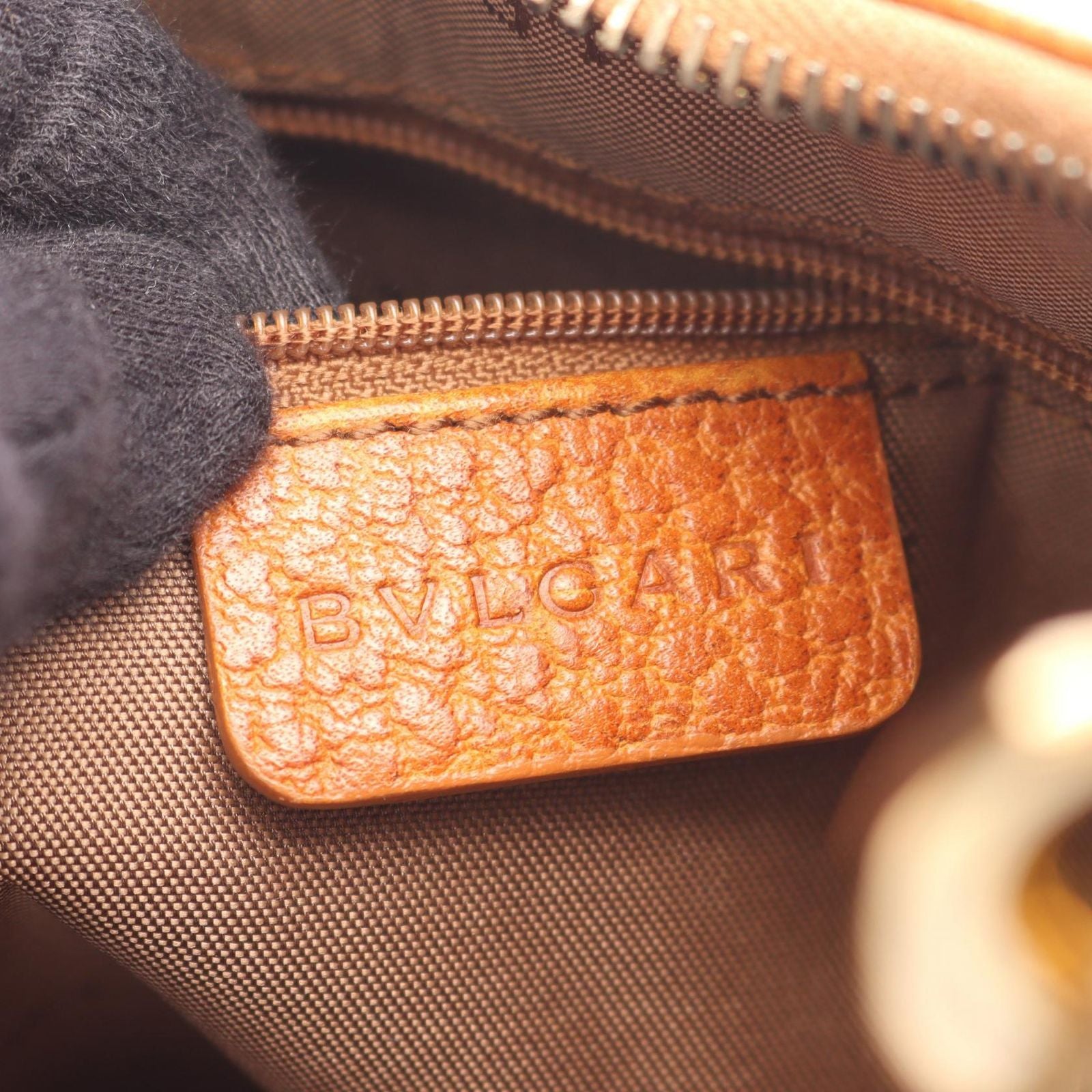 Bvlgari Shoulder Bag Ascot Brown Leather — view 4