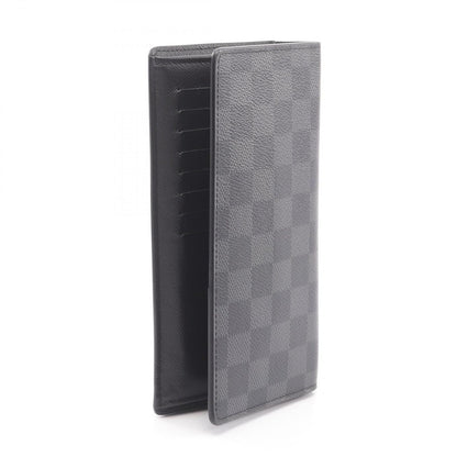 Louis Vuitton Bifold Wallet Portefeuille Brazza Damier Graphite Canvas Leather — view 2