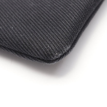 Saint Laurent Paris Clutch Rive Gauche Black White Canvas Leather — view 7