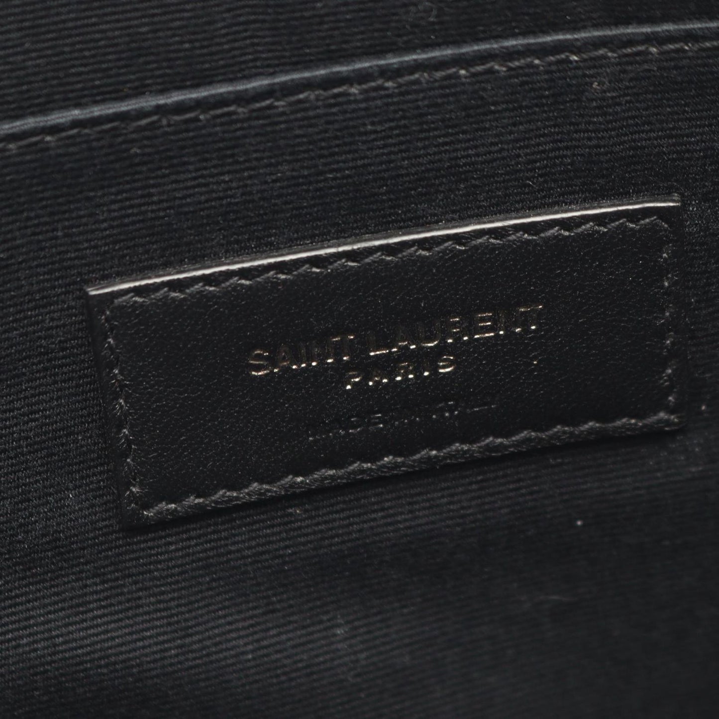 Saint Laurent Paris Clutch Rive Gauche Black White Canvas Leather — view 4