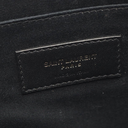Saint Laurent Paris Clutch Rive Gauche Black White Canvas Leather — view 4