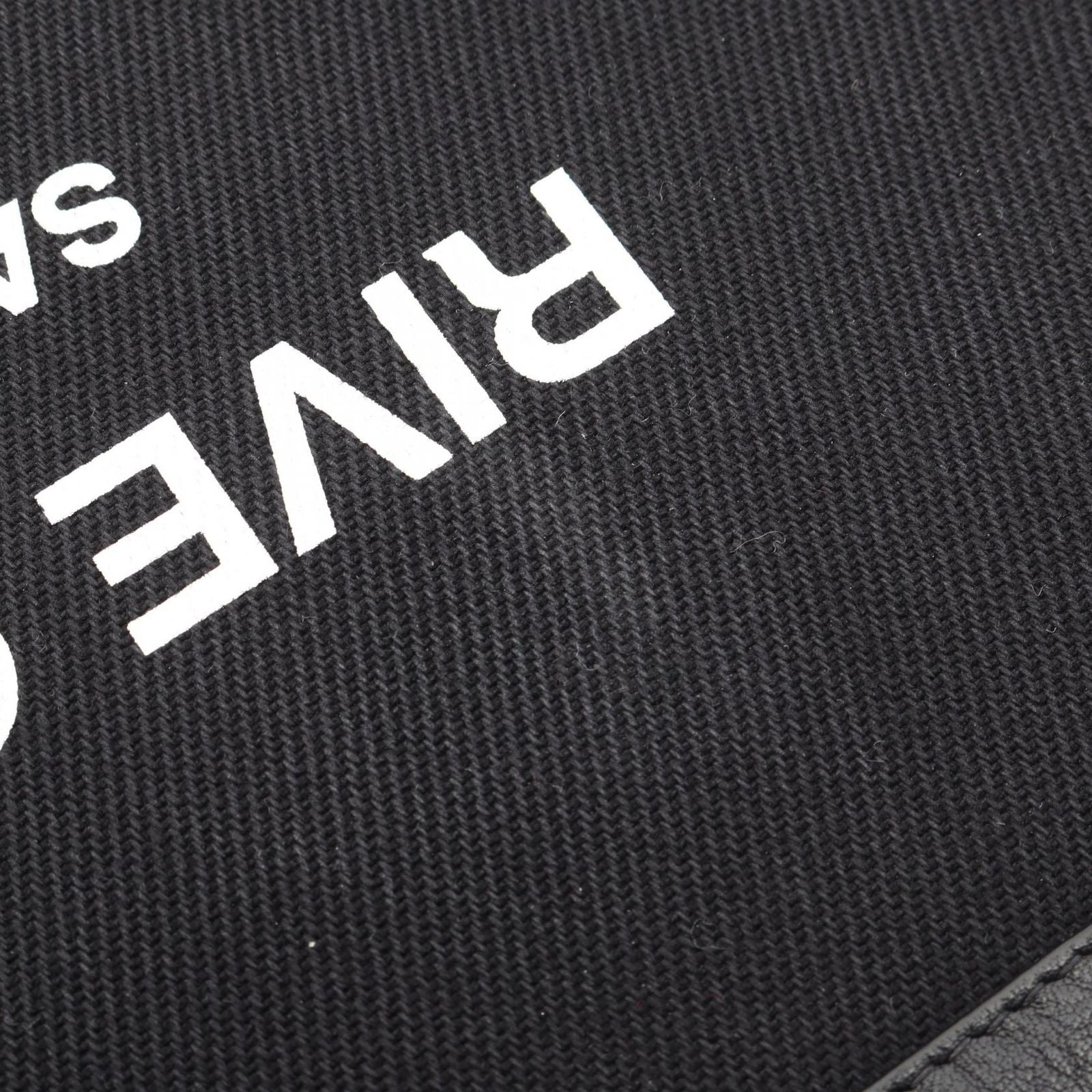 Saint Laurent Paris Clutch Rive Gauche Black White Canvas Leather — view 6