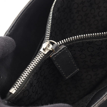 Celine Tote C Macadam Black Canvas Leather C — view 9