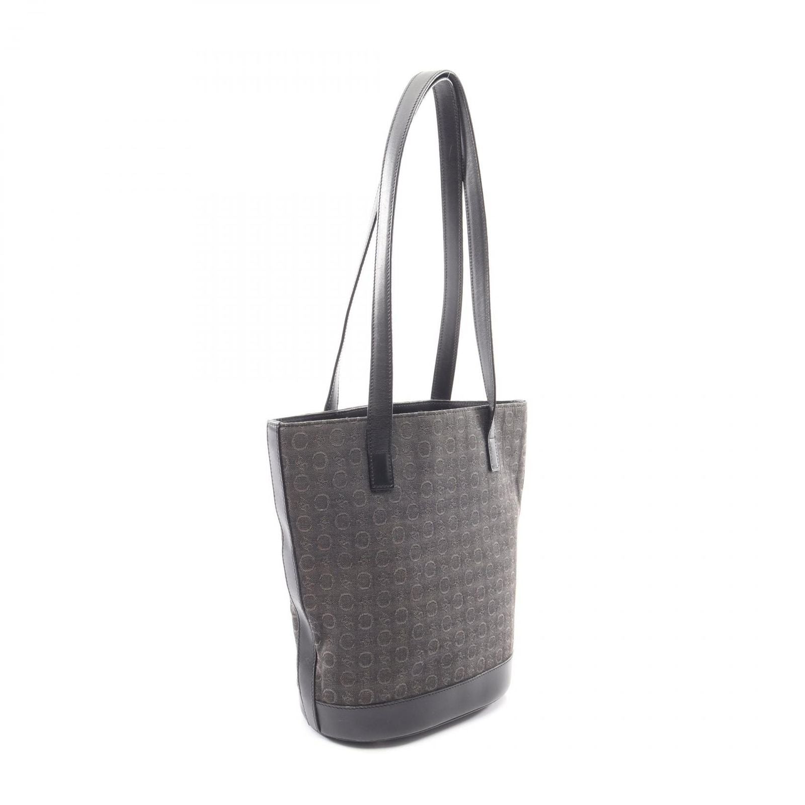 Celine Tote C Macadam Black Canvas Leather C — view 2