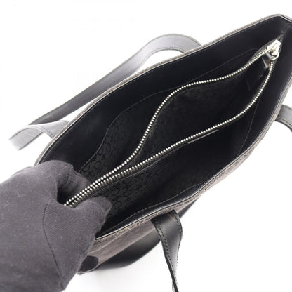 Celine Tote C Macadam Black Canvas Leather C — view 3