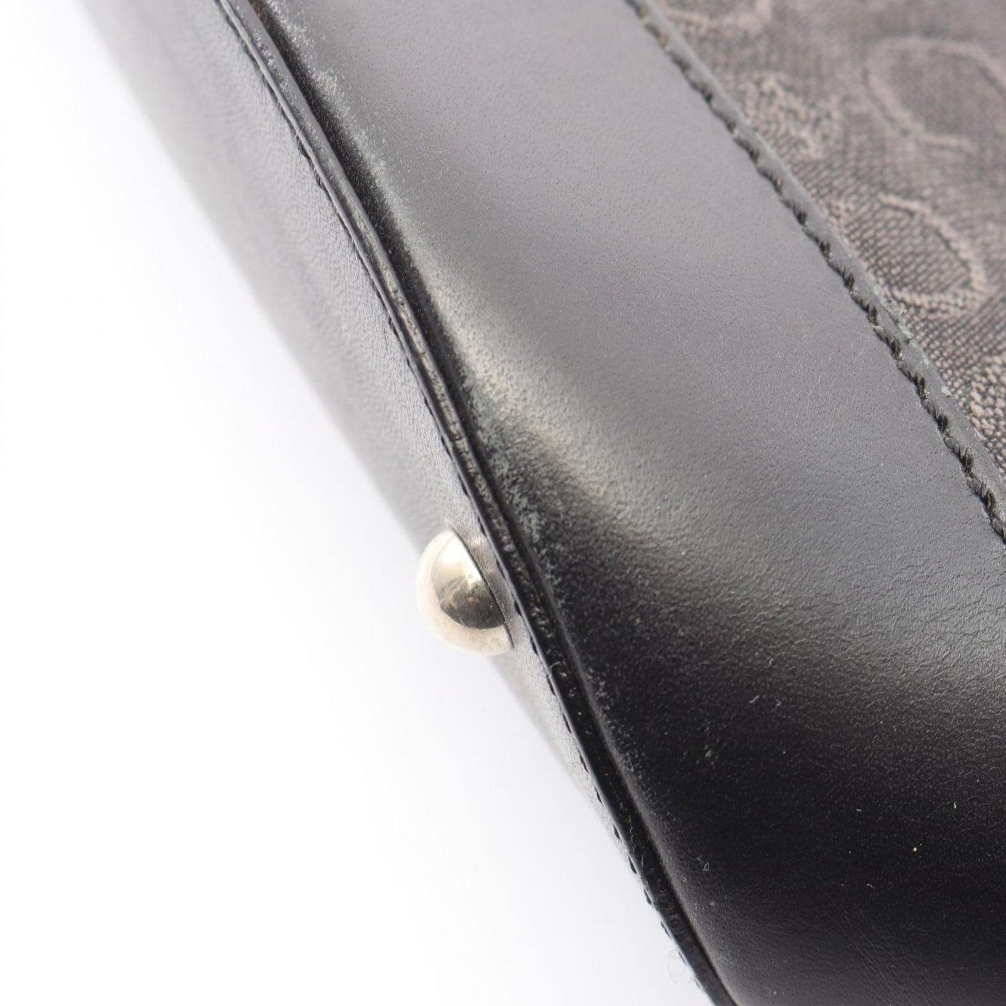 Celine Tote C Macadam Black Canvas Leather C — view 7