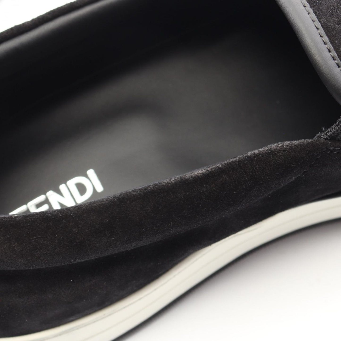 Fendi Slip on Monster Star Bugs Eye Studs Suede Leather Shoes — view 7