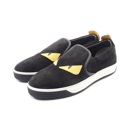Fendi Slip on Monster Star Bugs Eye Studs Suede Leather Shoes