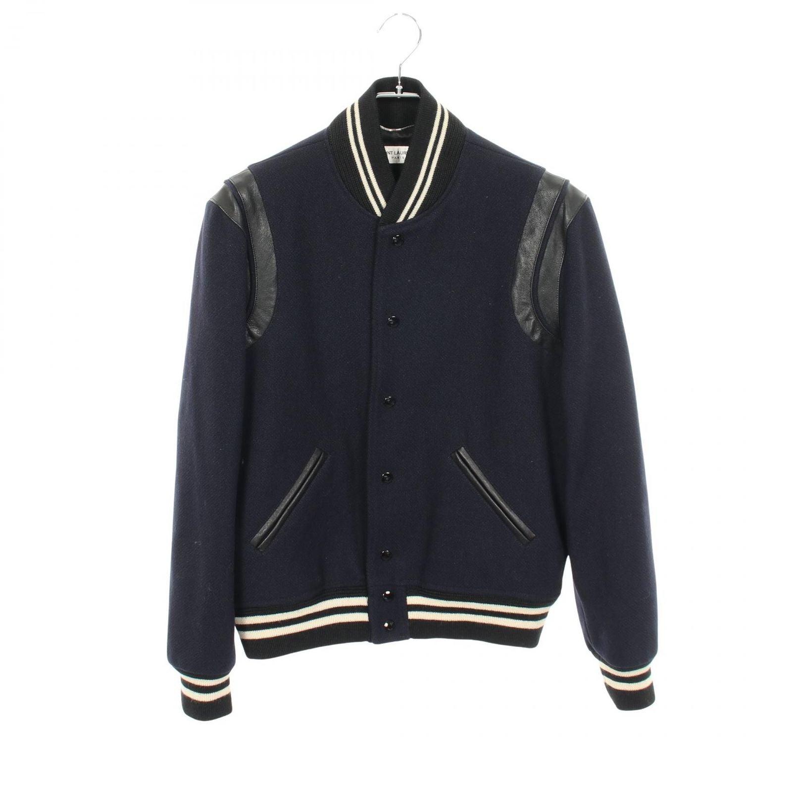 Saint Laurent Paris Stadium Jacket Wool Teddy