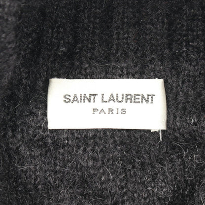 Saint Laurent Paris Knit Mock Neck Mohair Sweater — view 3