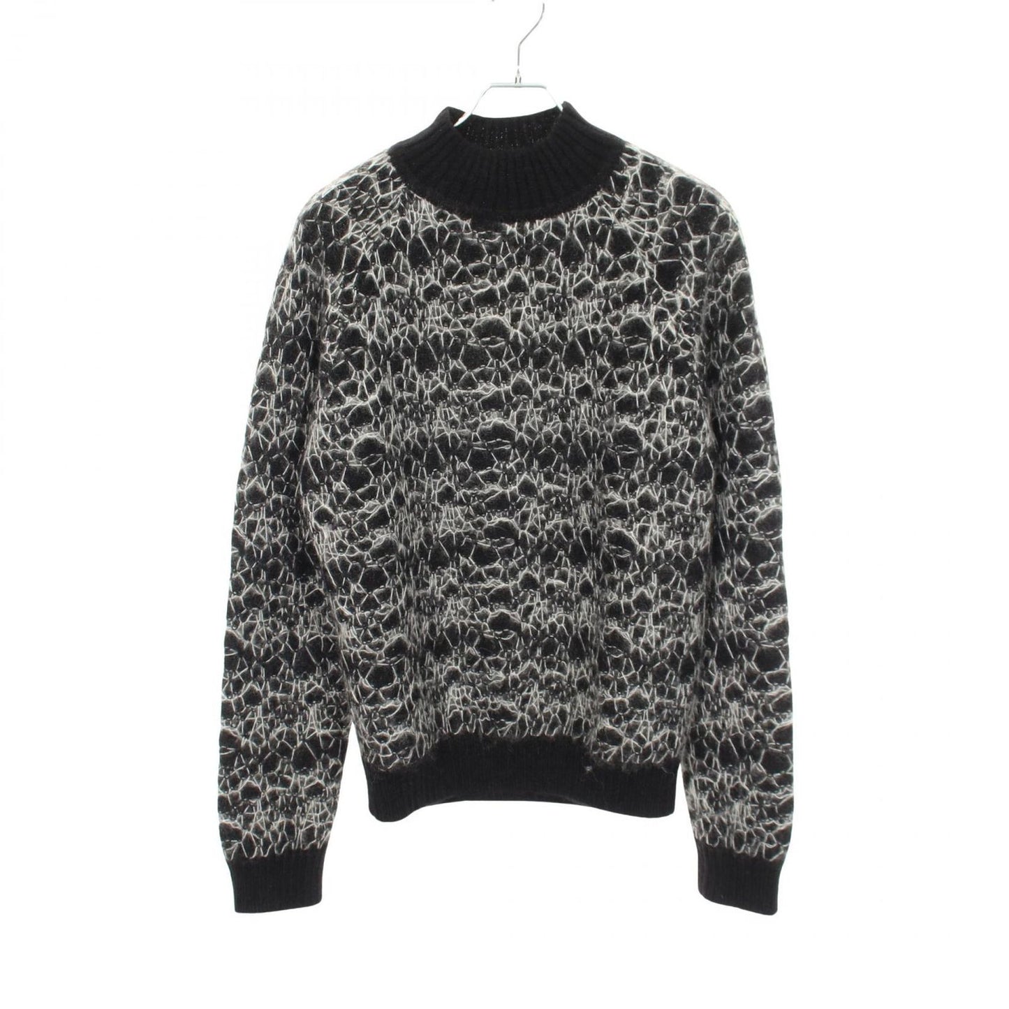 Saint Laurent Paris Knit Mock Neck Mohair Sweater