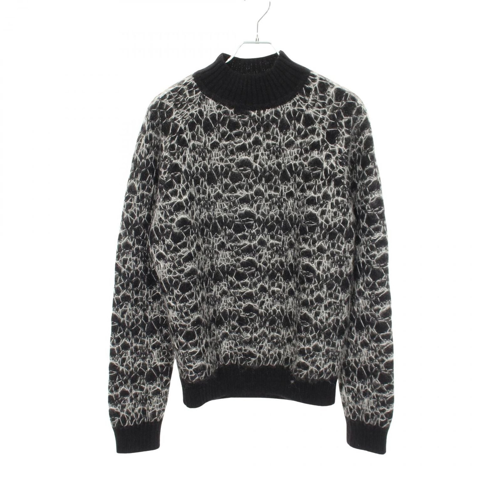 Saint Laurent Paris Knit Mock Neck Mohair Sweater