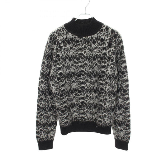 Saint Laurent Paris Knit Mock Neck Mohair Sweater
