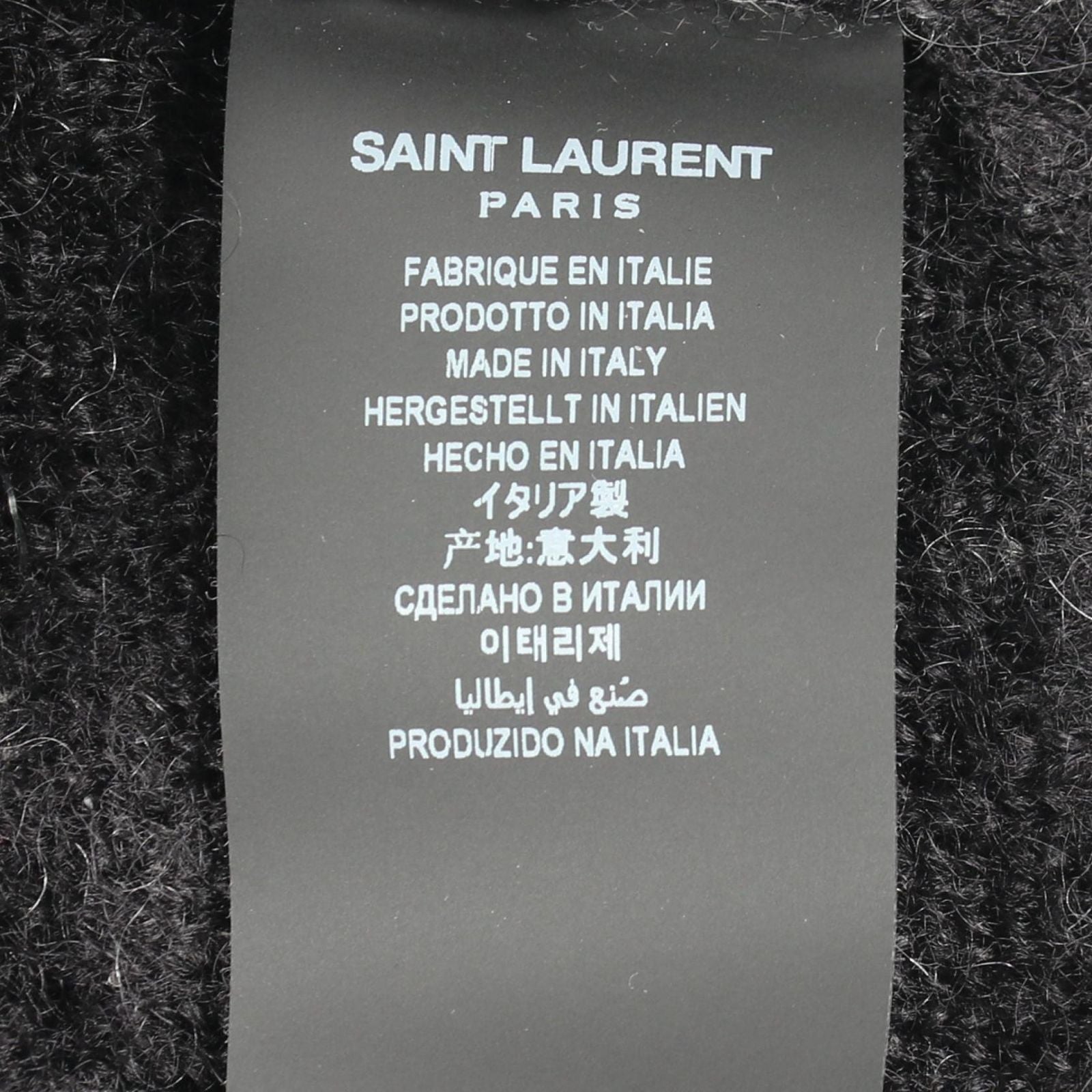 Saint Laurent Paris Knit Mock Neck Mohair Sweater — view 5