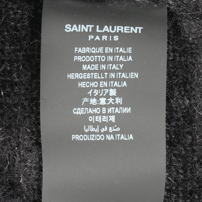 Saint Laurent Paris Knit Mock Neck Mohair Sweater — view 5
