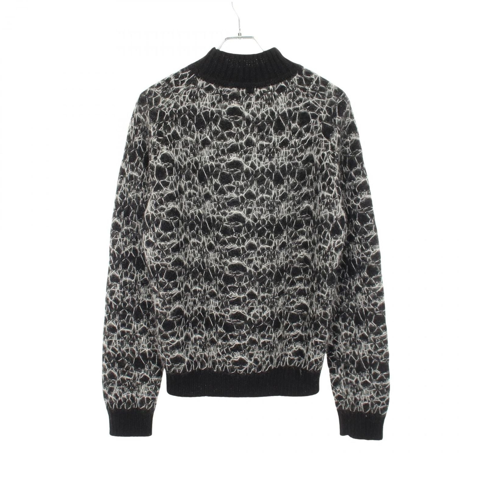 Saint Laurent Paris Knit Mock Neck Mohair Sweater — view 2