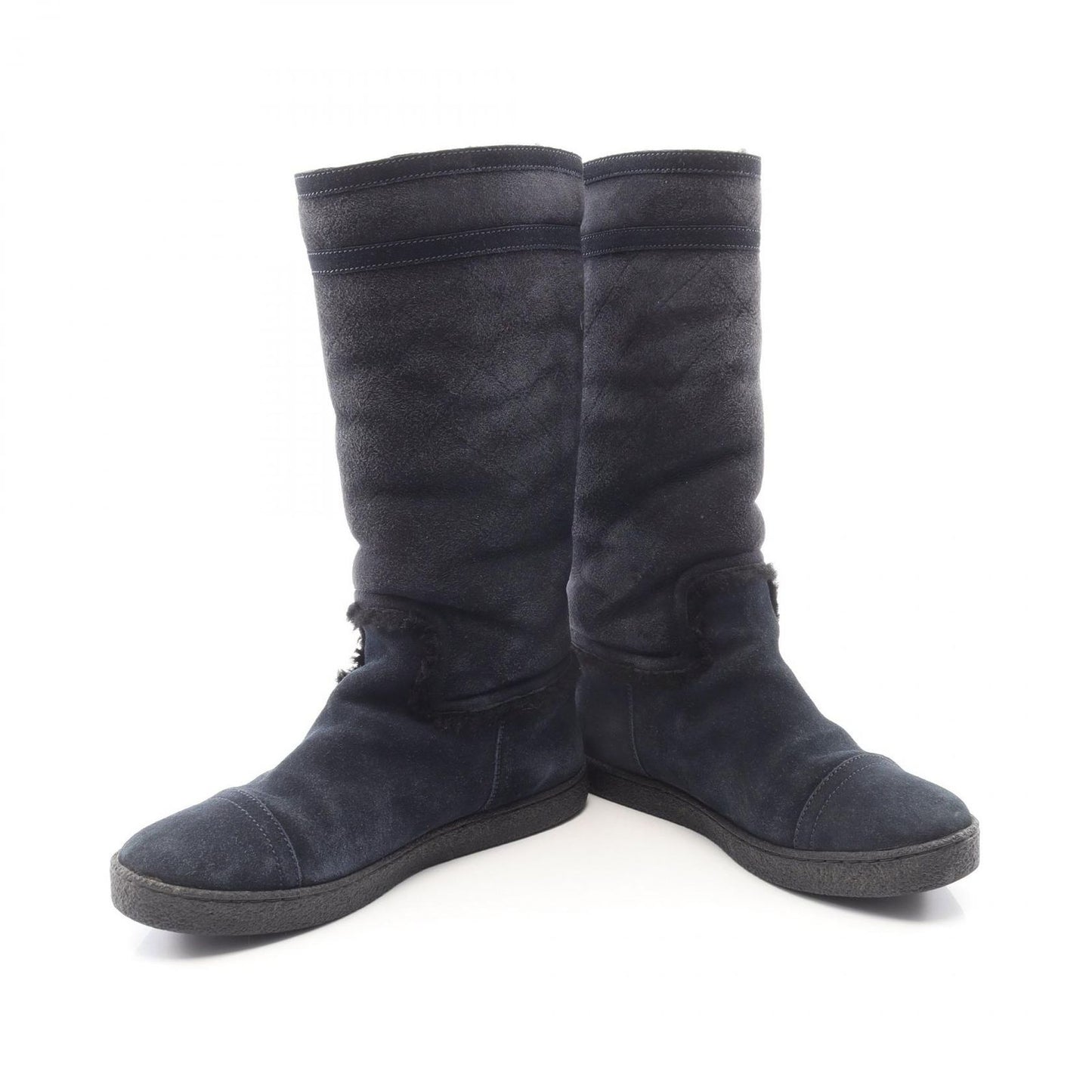Chanel Boots Quilted Suede — view 3