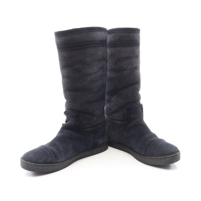 Chanel Boots Quilted Suede — view 3