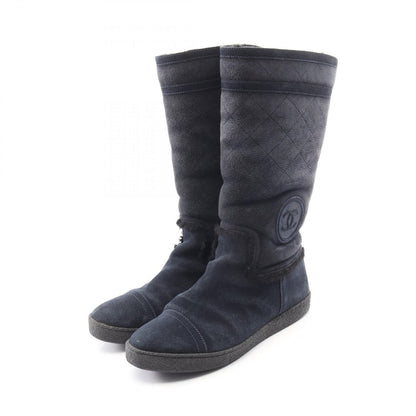 Chanel Boots Quilted Suede