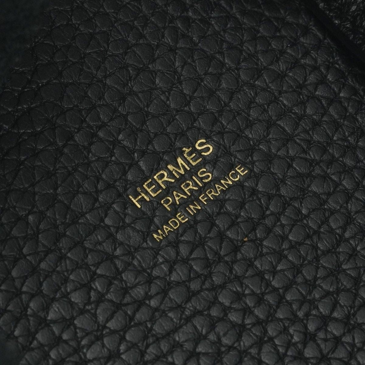 Hermes Picotin Lock MM Tote Taurillon Clemence Noir Black Gold MM 22 — view 7