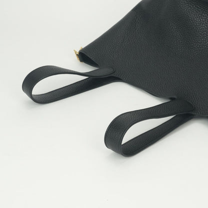 Hermes Picotin Lock MM Tote Taurillon Clemence Noir Black Gold MM 22 — view 4