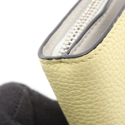 Loewe Bifold Wallet Light Yellow Leather Compact Zip — view 8