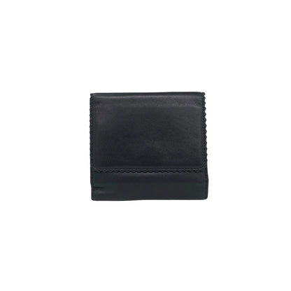 Loewe Anagram Logo Nappa Leather Trifold Wallet Mini Card Case Black Purple — view 2