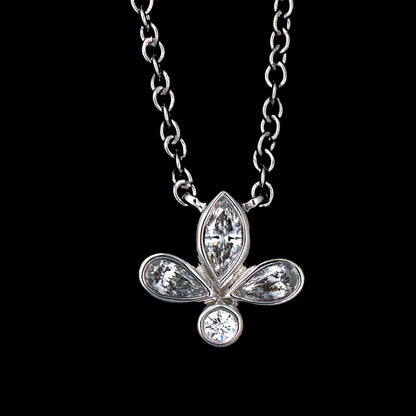 Tiffany & Co Fleur de Lis Diamond Necklace 40 cm Pt Platinum — view 5