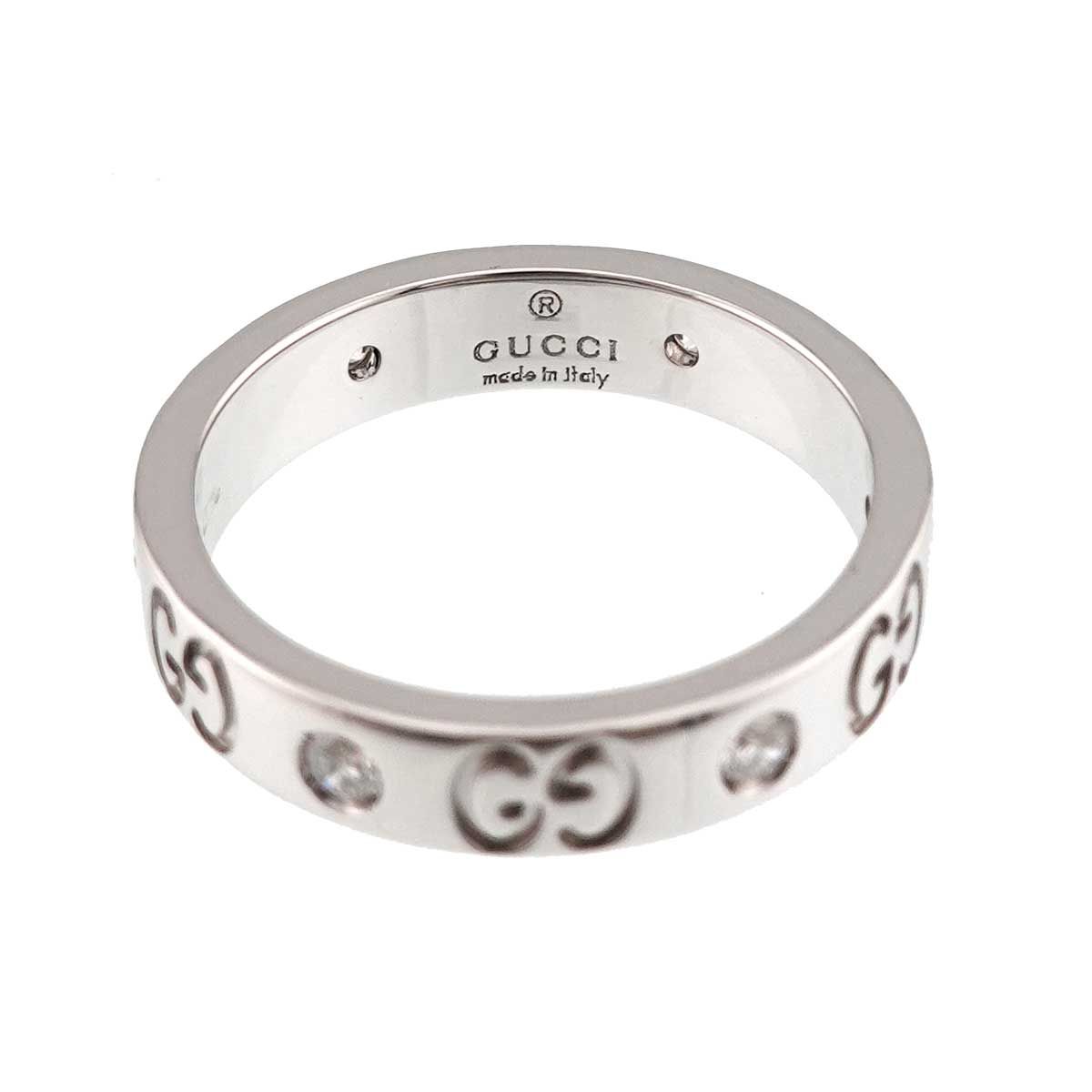 Gucci Icon Ring Diamond 18k WG White Gold 750 — view 4