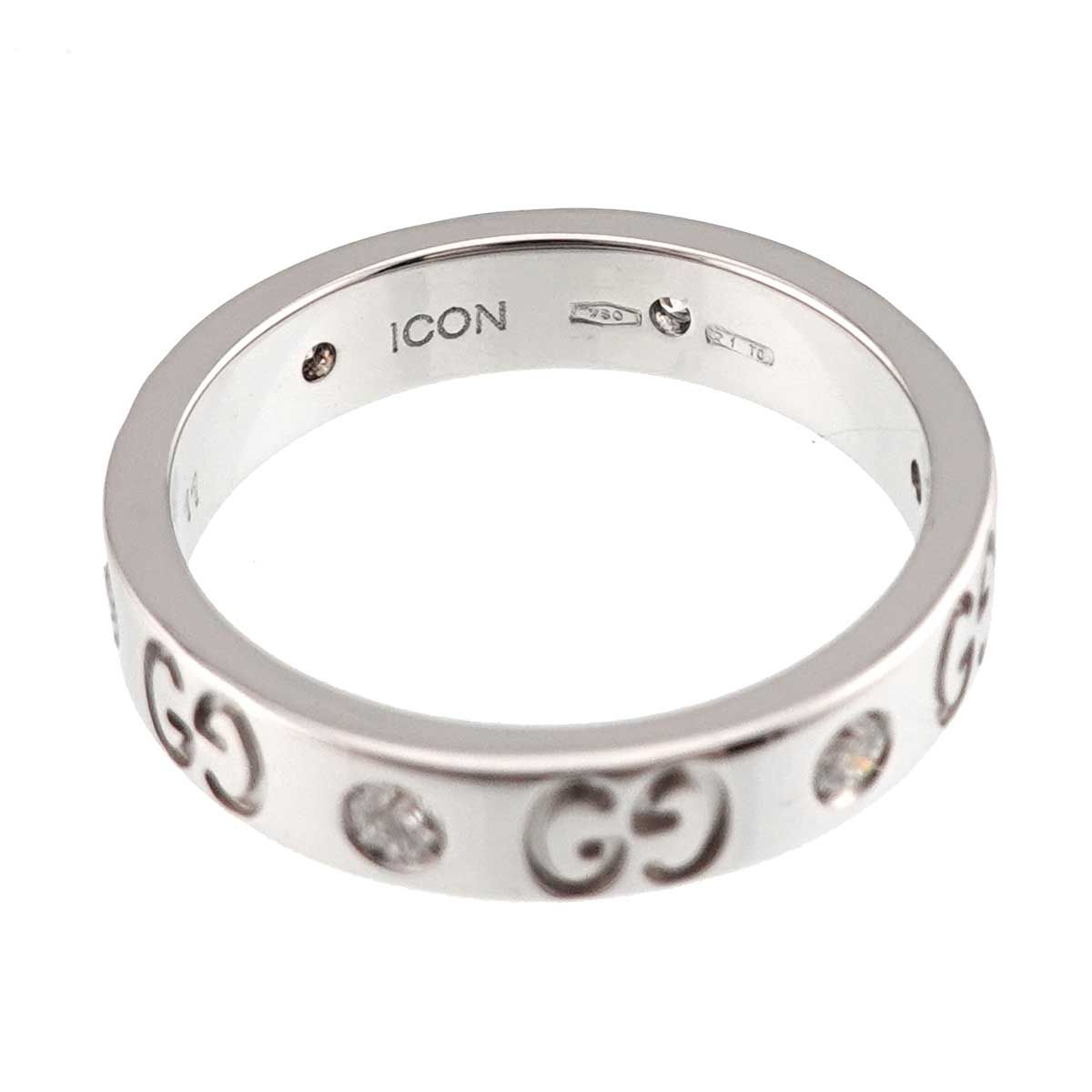 Gucci Icon Ring Diamond 18k WG White Gold 750 — view 3