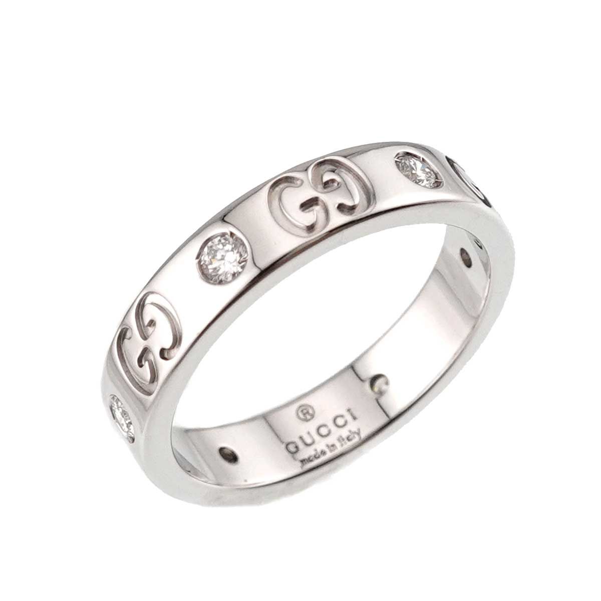 Gucci Icon Ring Diamond 18k WG White Gold 750 — view 5