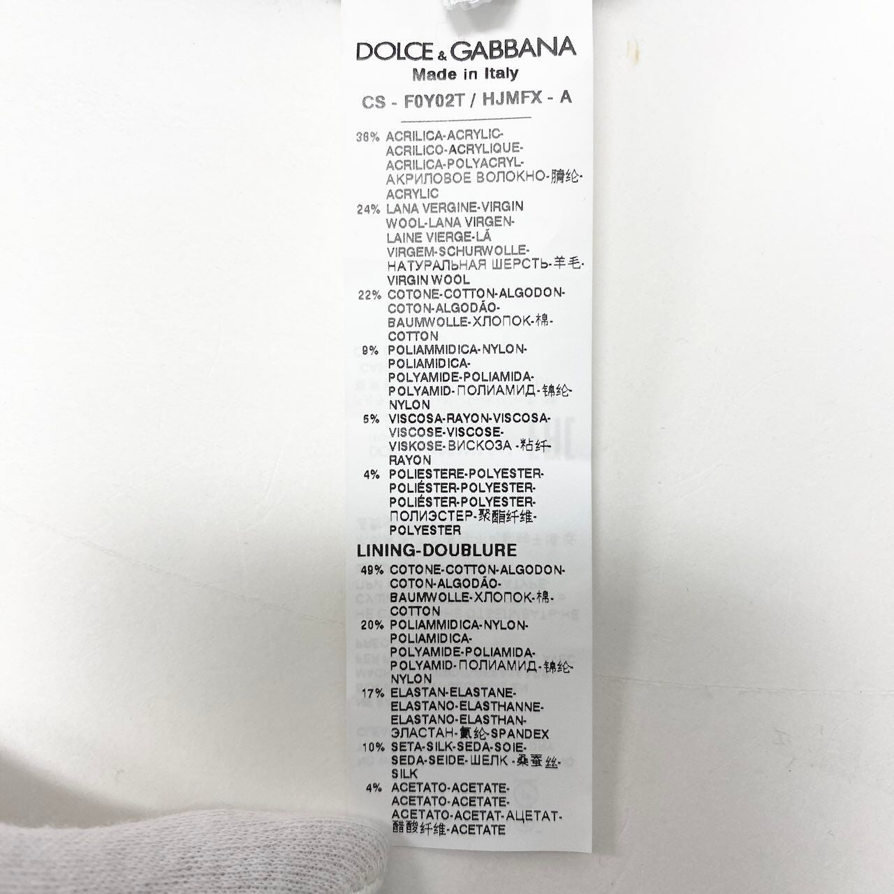 Dolce & Gabbana Tweed Coat Long 38 Gray — view 8