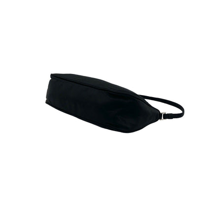 Prada Tessuto Nylon Mini Pouch Shoulder Bag Black — view 8