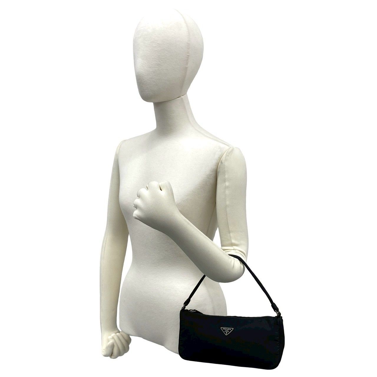 Prada Tessuto Nylon Mini Pouch Shoulder Bag Black — view 2