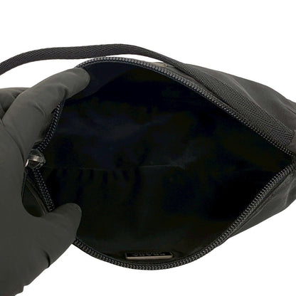 Prada Tessuto Nylon Mini Pouch Shoulder Bag Black — view 9