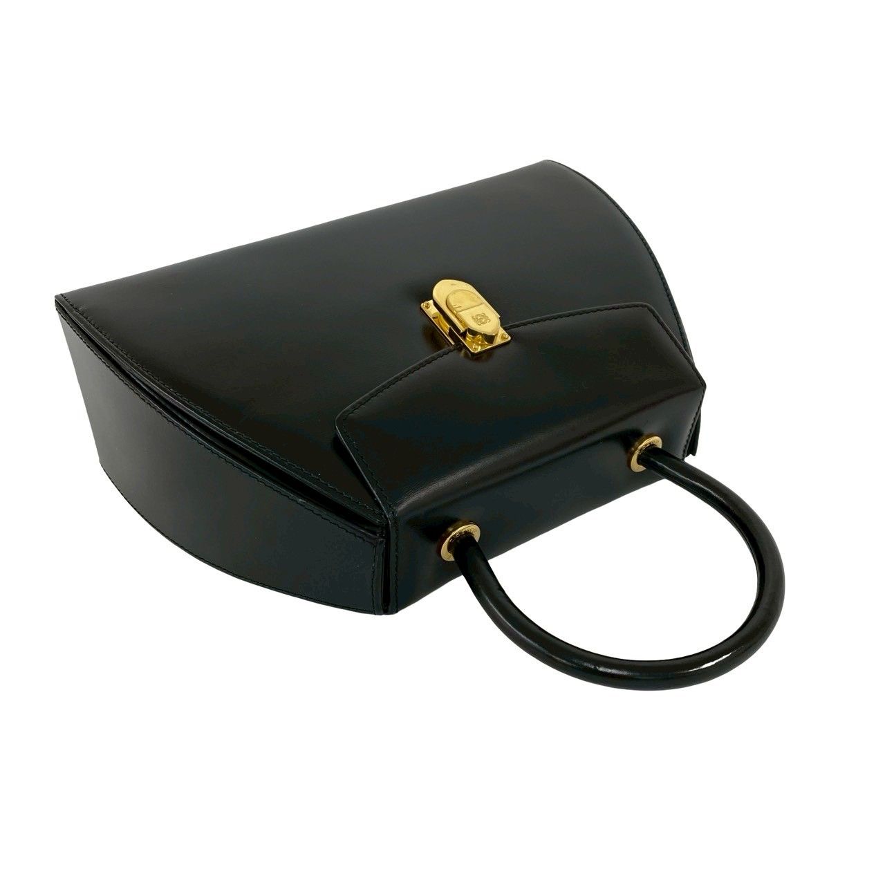 Loewe Vintage Anagram Logo Calf Leather Handbag Mini Tote Black — view 4