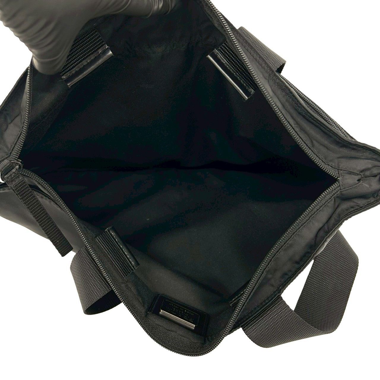 Prada Tessuto Nylon Tote Shoulder Bag Black — view 9