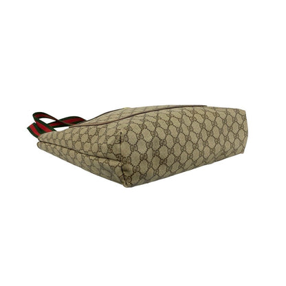Gucci Vintage Sherry Line GG Logo Leather Tote Brown — view 7