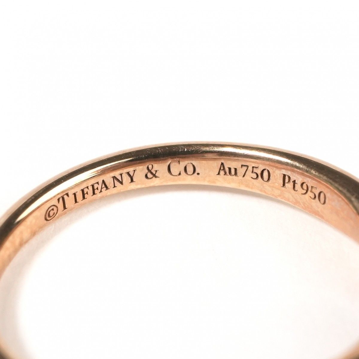 Tiffany & Co Round Brilliant Engagement Ring 18k Rose Gold Harmony Marriage — view 3