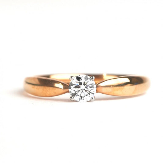Tiffany & Co Round Brilliant Engagement Ring 18k Rose Gold Harmony Marriage