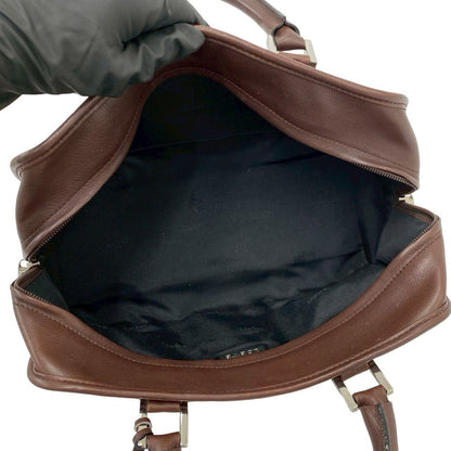 Loewe Amazona 28 Anagram Log Leather Mini Boston Bag with Key Brown — view 9
