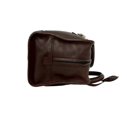 Loewe Amazona 28 Anagram Log Leather Mini Boston Bag with Key Brown — view 6