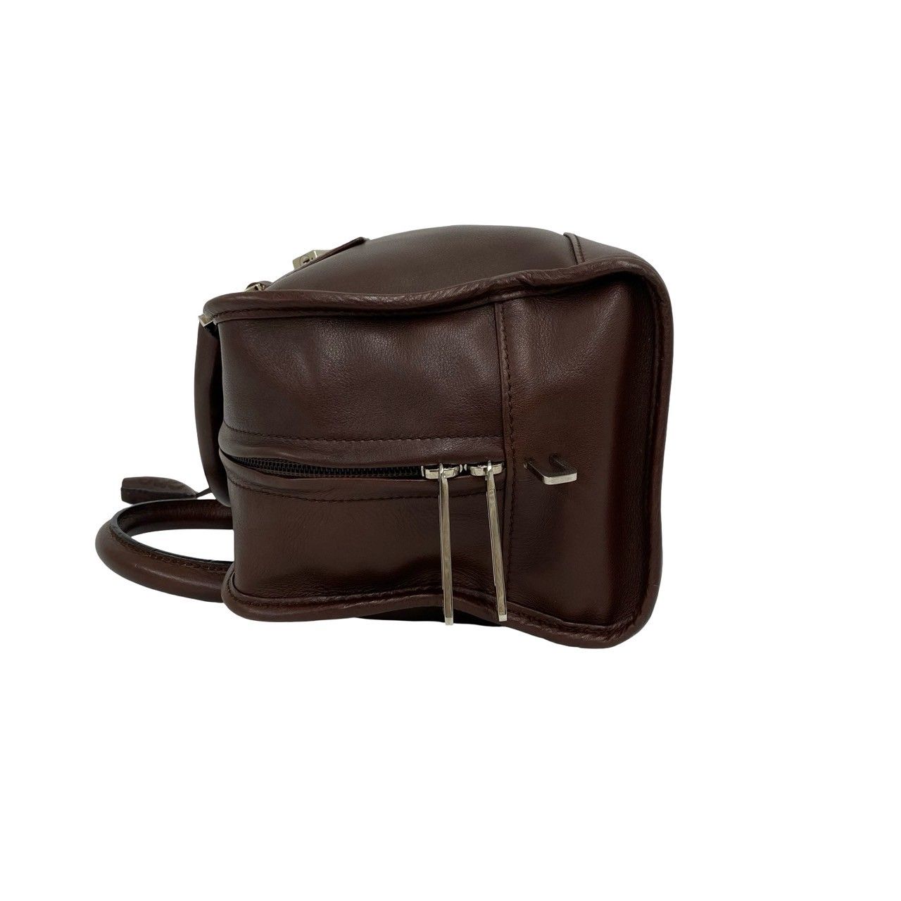 Loewe Amazona 28 Anagram Log Leather Mini Boston Bag with Key Brown — view 5