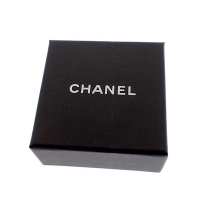 Chanel CC Logo Pearl Earrings Metal Faux Silver — view 9