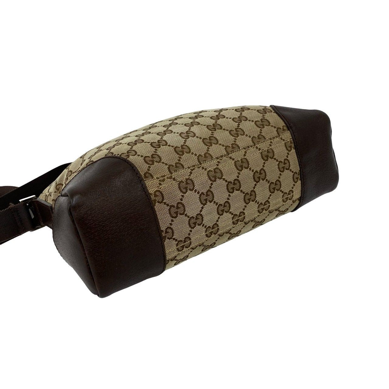 Gucci GG Canvas Leather Shoulder Bag Pochette Crossbody Cross Brown — view 7