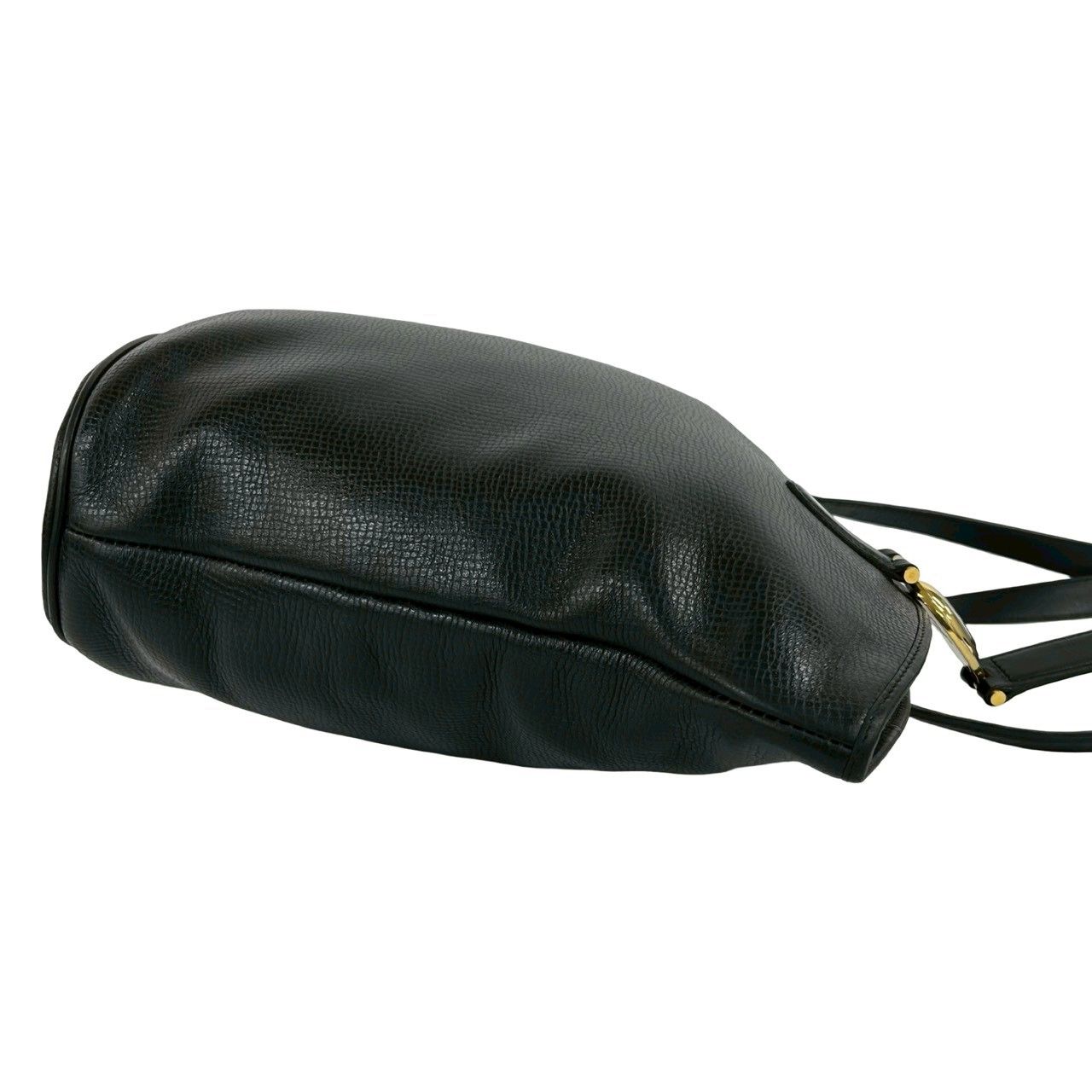 Dior CD Logo Leather Tote Shoulder Bag Black — view 6