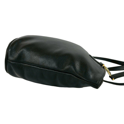 Dior CD Logo Leather Tote Shoulder Bag Black — view 6