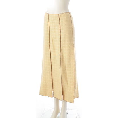 Chanel Cotton Linen Jacket Sleeveless Top Skirt Ensemble Set Yellow 46 — view 7