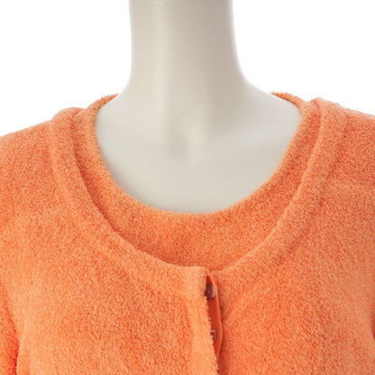 Chanel Pile Cardigan Tank Top Ensemble Top Set Orange 46 — view 7