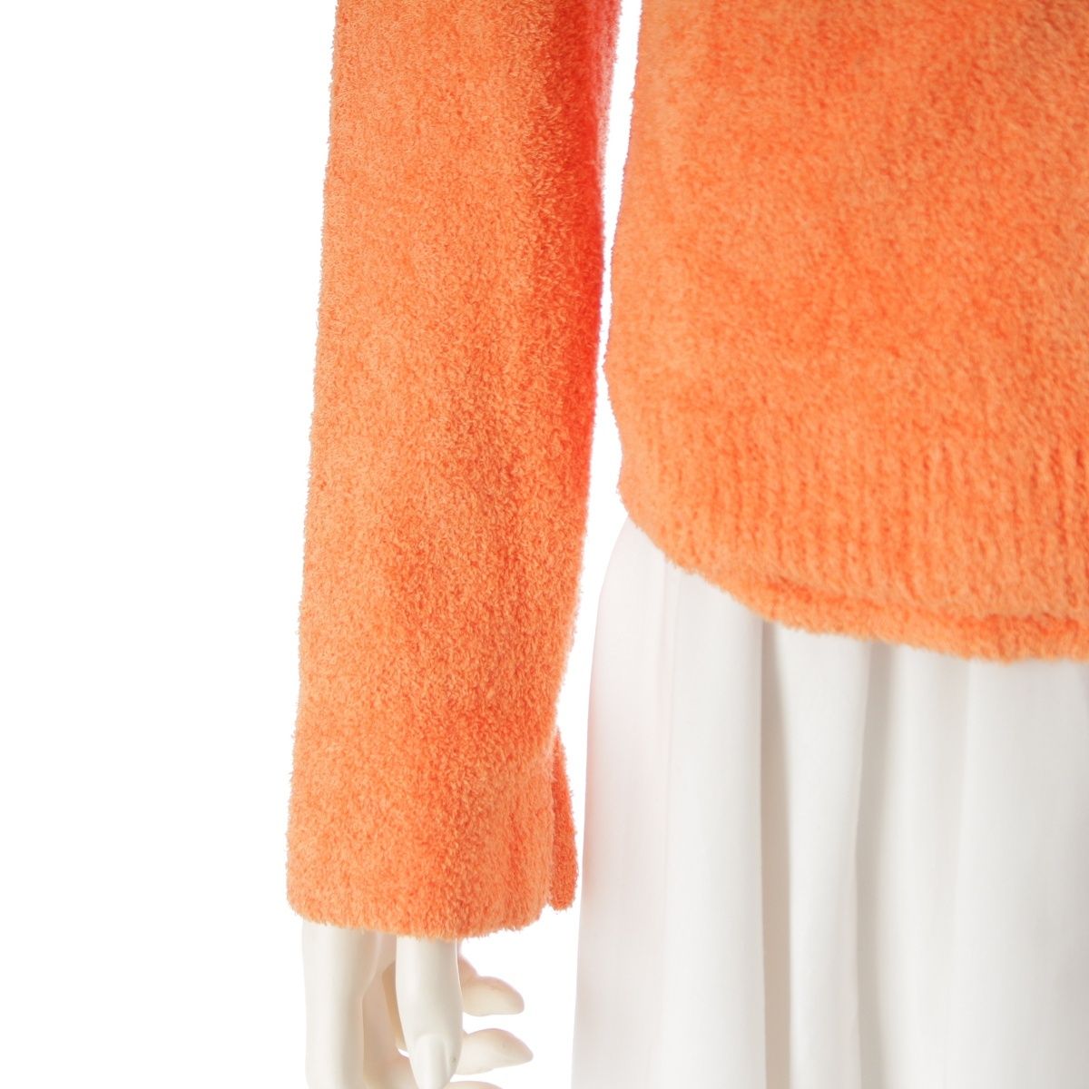 Chanel Pile Cardigan Tank Top Ensemble Top Set Orange 46 — view 8